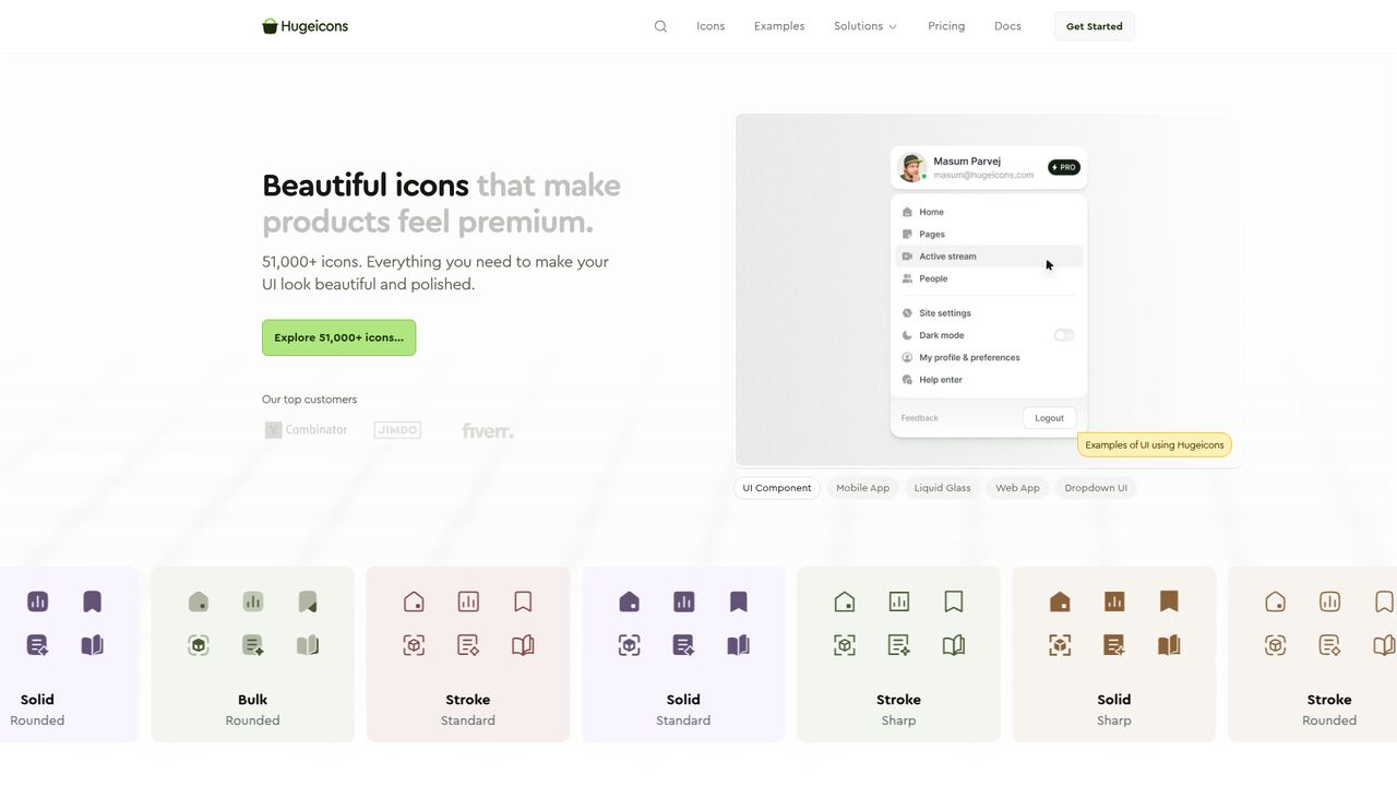 Hugeicons screen 1